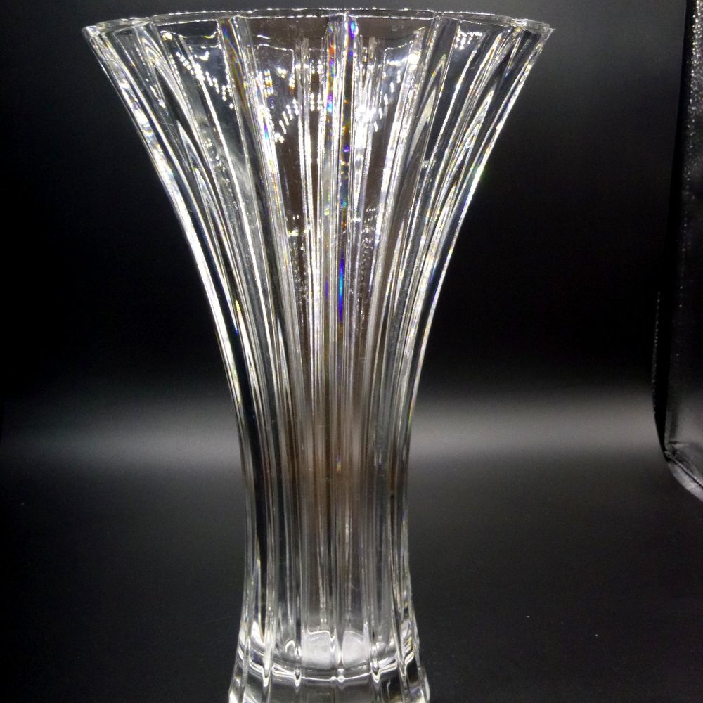 Large 12"H Crystal Vase